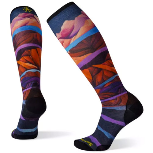 Smartwool Performance Ski Zero Cushion Mountain Print OTC Socks for Women